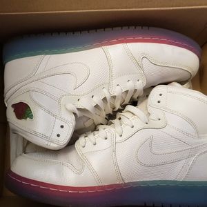 Air Jordan 1 GS White/Rainbow For Spring 2015 - Th